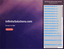 Tablet Screenshot of infinitesolutions.com